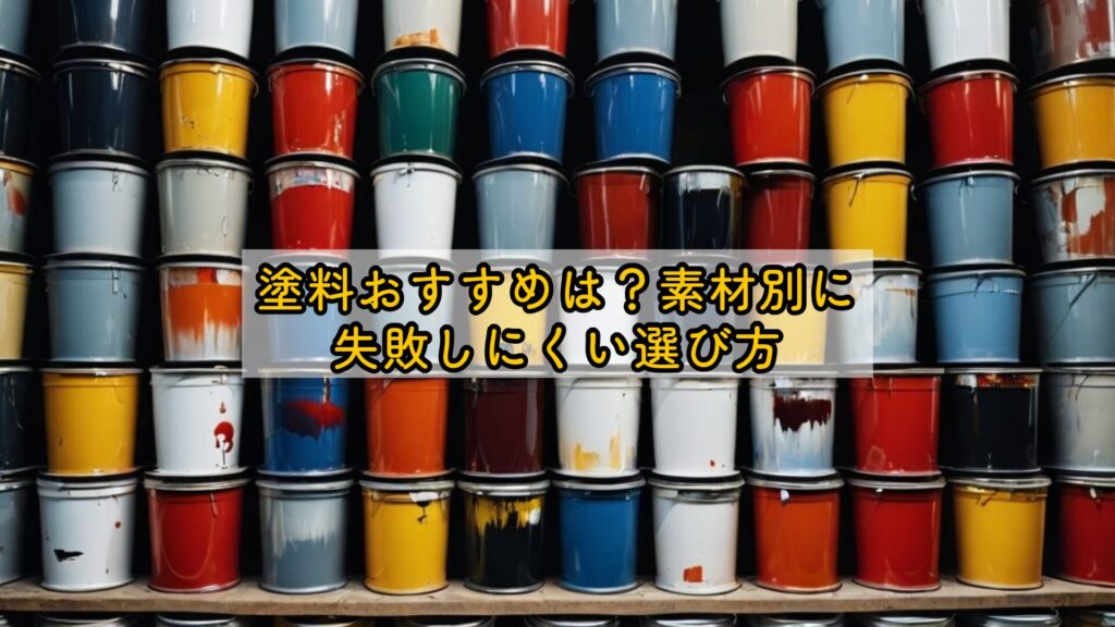 塗料おすすめは?素材別に失敗しにくい選び方