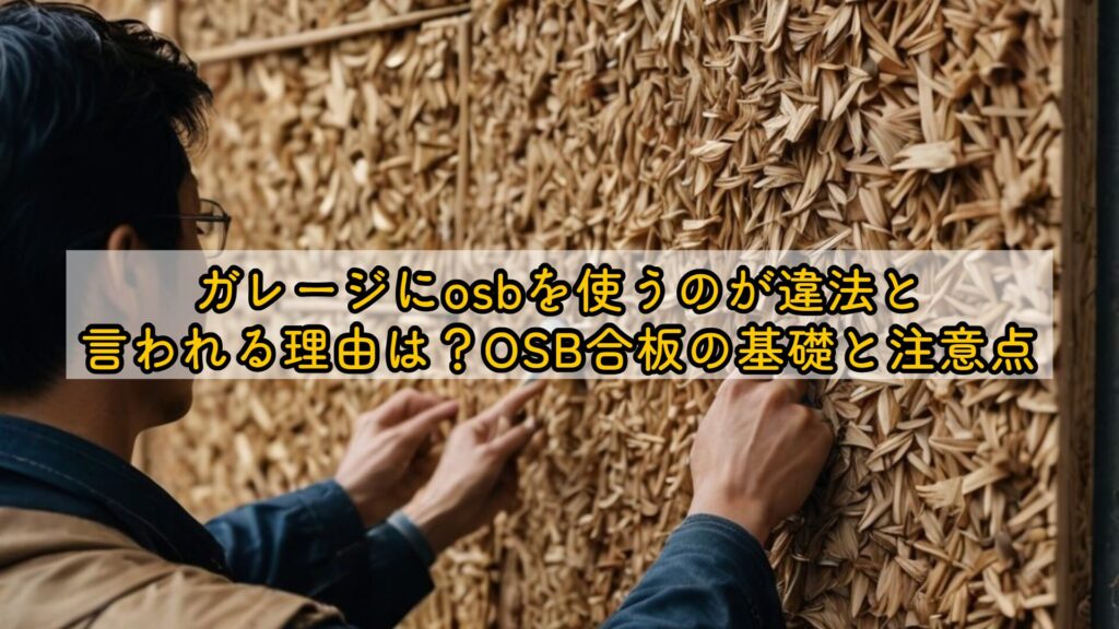 ガレージにosbを使うのが違法と言われる理由は？OSB合板の基礎と注意点