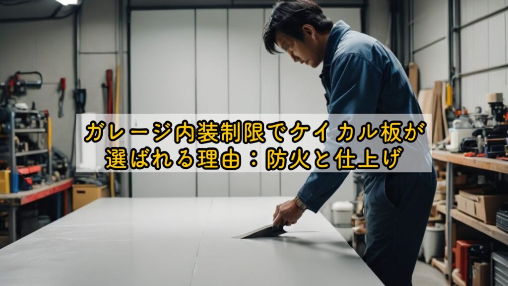 ガレージ内装制限でケイカル板が選ばれる理由：防火と仕上げ