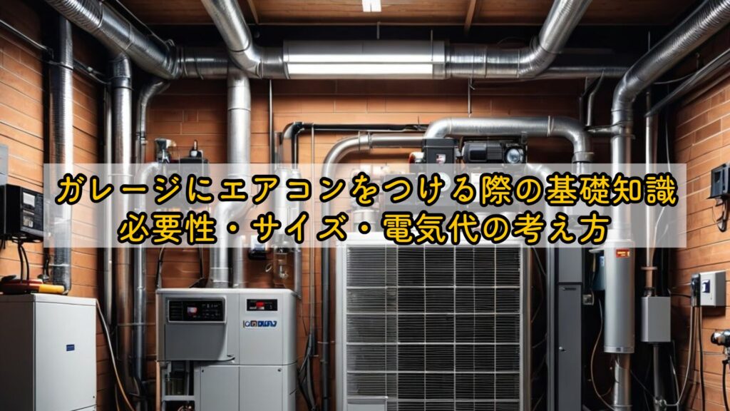 ガレージにエアコンをつける際の基礎知識｜必要性・サイズ・電気代の考え方