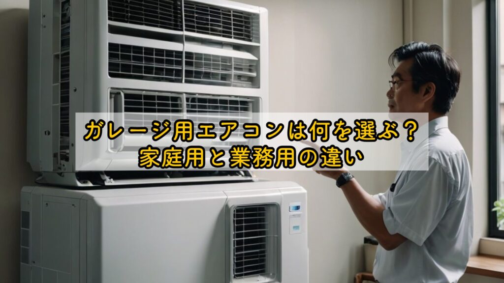 ガレージ用エアコンは何を選ぶ？家庭用と業務用の違い