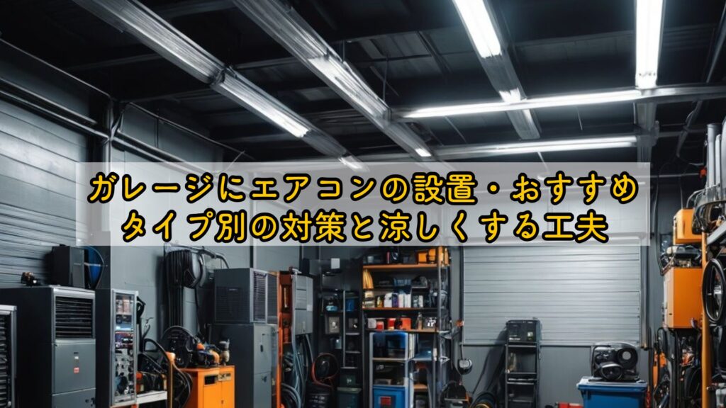 ガレージにエアコンの設置・おすすめ｜タイプ別の対策と涼しくする工夫