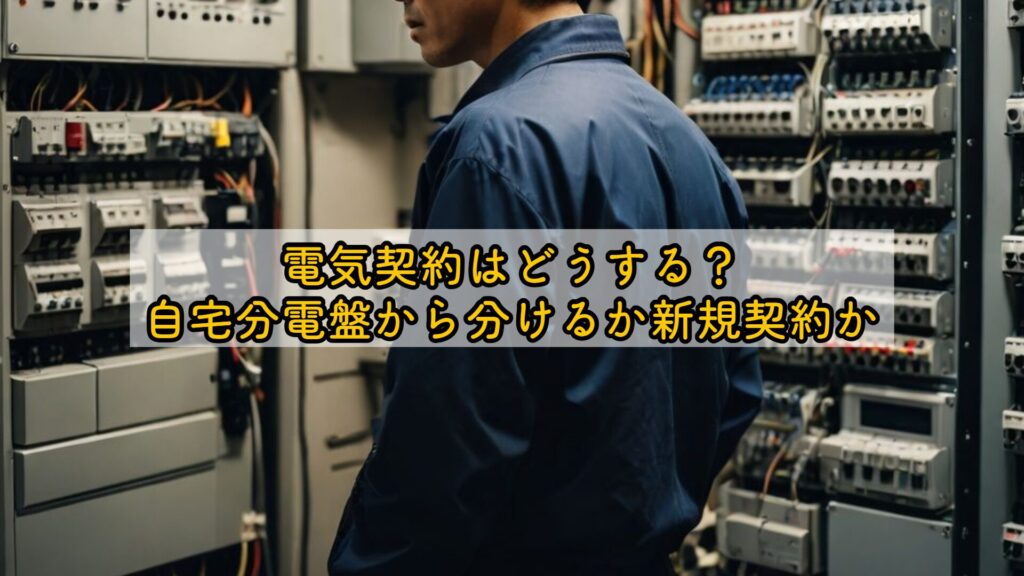 電気契約はどうする?自宅分電盤から分けるか新規契約か