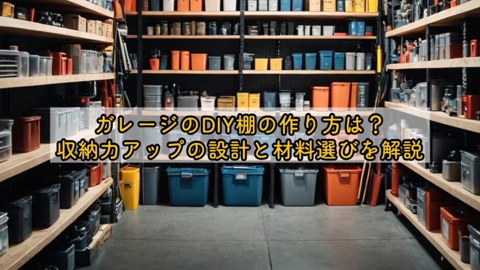 ガレージのDIY棚の作り方は？収納力アップの設計と材料選びを解説