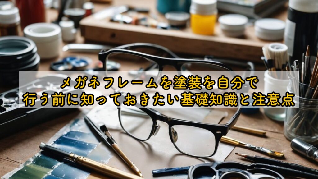 メガネフレームを塗装を自分で行う前に知っておきたい基礎知識と注意点