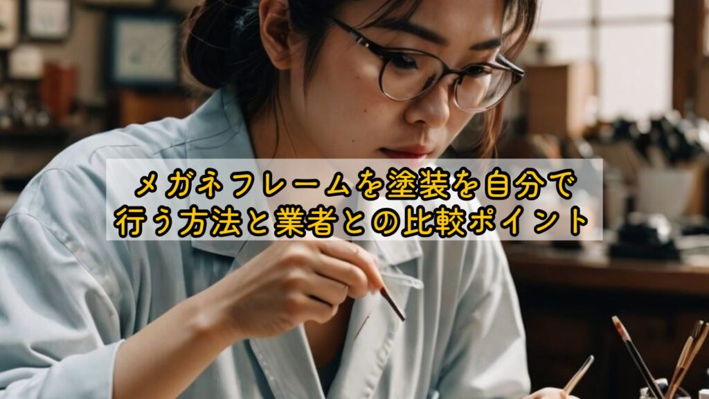 メガネフレームを塗装を自分で行う方法と業者との比較ポイント