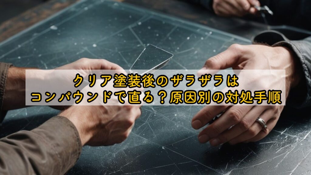 クリア塗装後のザラザラはコンパウンドで直る？原因別の対処手順