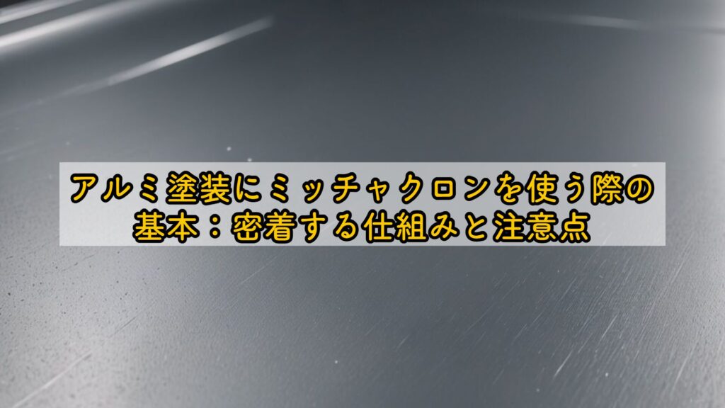 アルミ塗装にミッチャクロンを使う際の基本：密着する仕組みと注意点