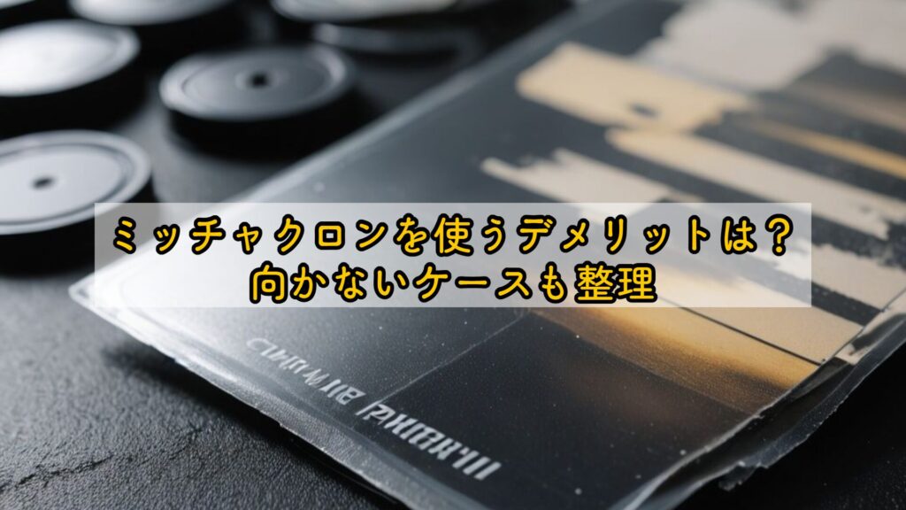 ミッチャクロンを使うデメリットは？向かないケースも整理