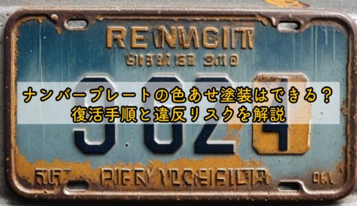 ナンバープレートの色あせ塗装はできる？復活手順と違反リスクを解説