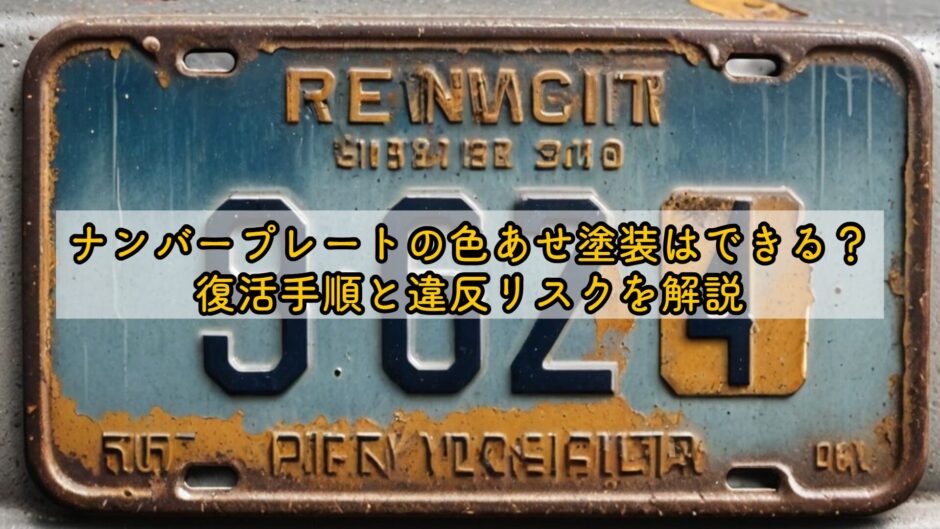 ナンバープレートの色あせ塗装はできる？復活手順と違反リスクを解説