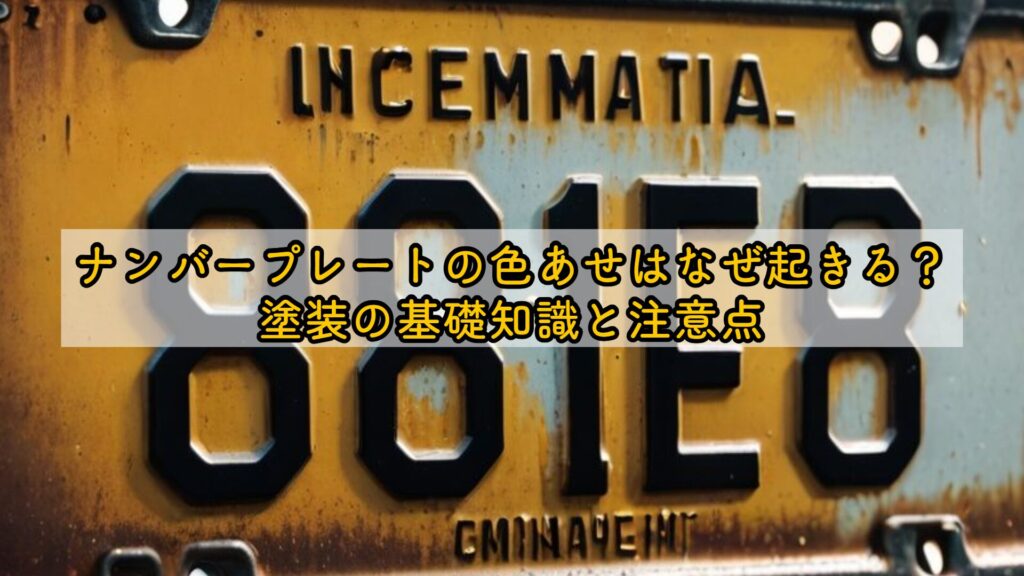 ナンバープレートの色あせはなぜ起きる？塗装の基礎知識と注意点