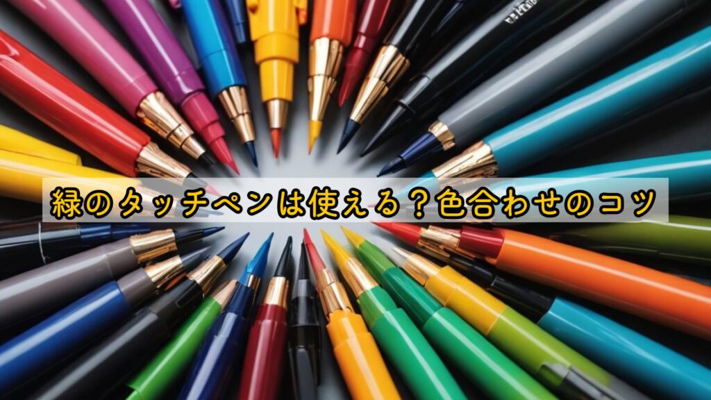 緑のタッチペンは使える？色合わせのコツ