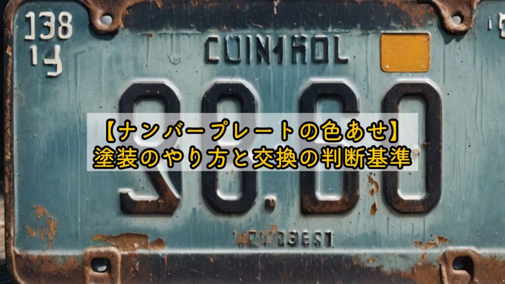 【ナンバープレートの色あせ】塗装のやり方と交換の判断基準