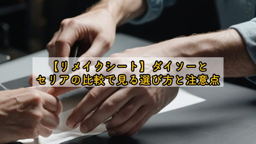 【リメイクシート】ダイソーとセリアの比較で見る選び方と注意点
