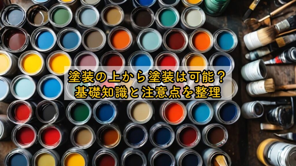 塗装の上から塗装は可能？基礎知識と注意点を整理