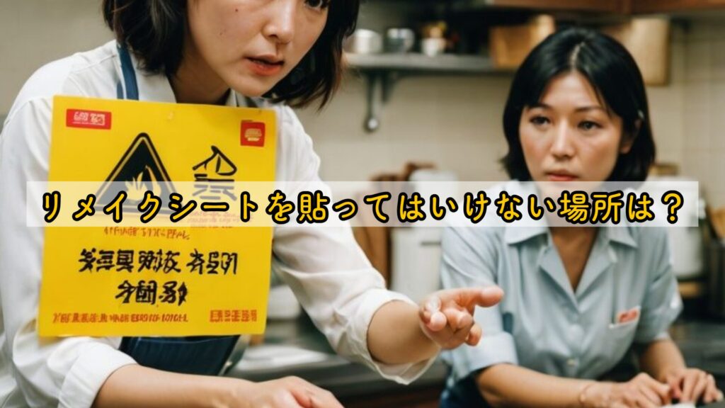 リメイクシートを貼ってはいけない場所は？