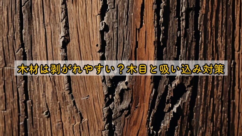木材は剥がれやすい？木目と吸い込み対策
