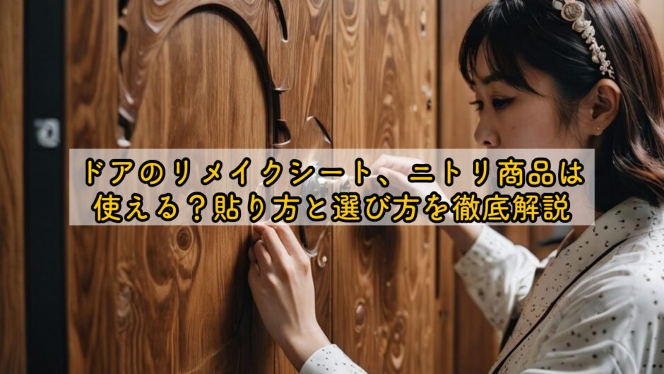 ドアのリメイクシート、ニトリ商品は使える？貼り方と選び方を徹底解説