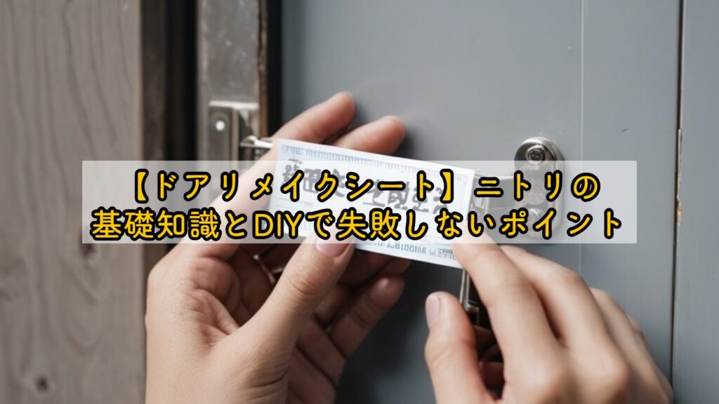 【ドアリメイクシート】ニトリの基礎知識とDIYで失敗しないポイント