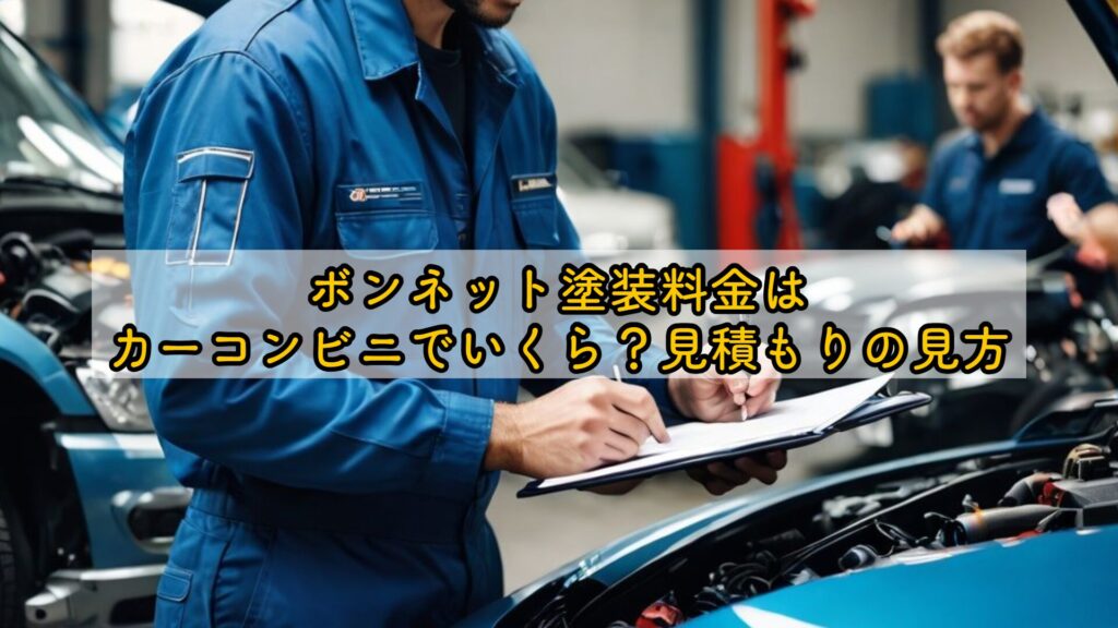 ボンネット塗装料金はカーコンビニでいくら？見積もりの見方