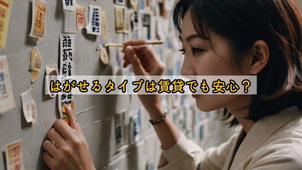 はがせるタイプは賃貸でも安心？