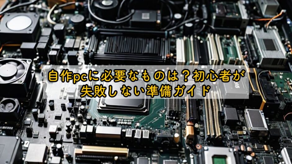 自作pcに必要なものは？初心者が失敗しない準備ガイド
