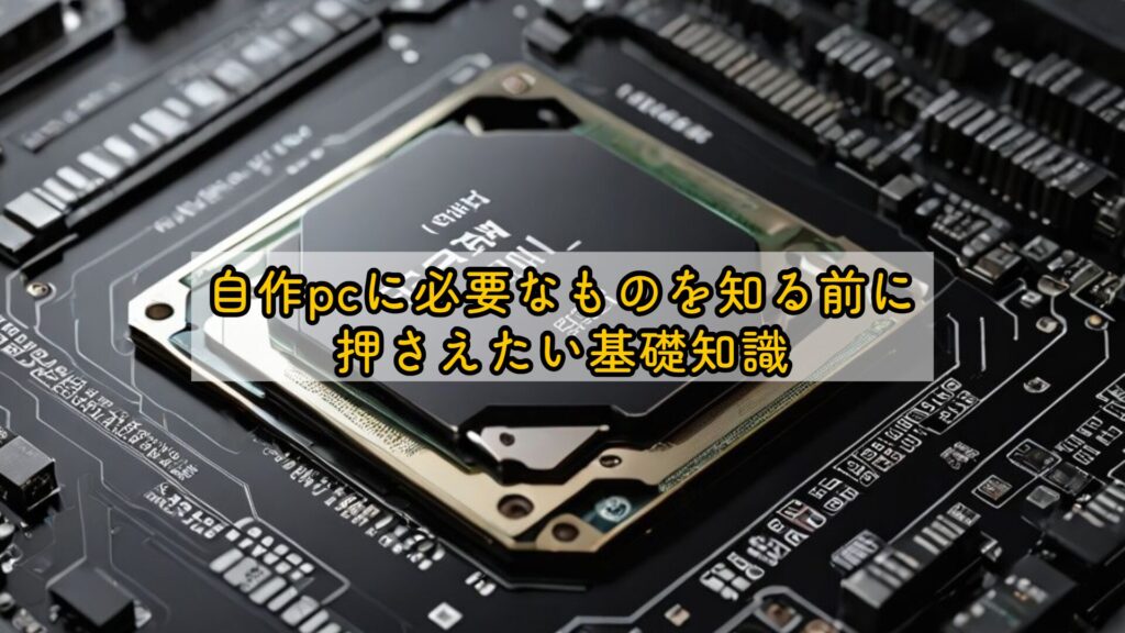 自作pcに必要なものを知る前に押さえたい基礎知識