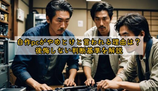 自作pcがやめとけと言われる理由は？後悔しない判断基準を解説