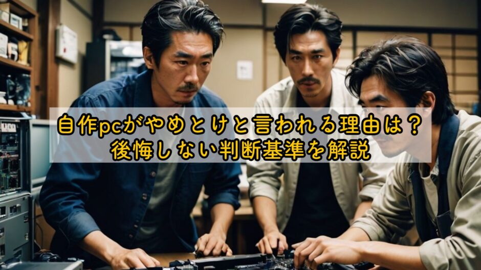 自作pcがやめとけと言われる理由は？後悔しない判断基準を解説