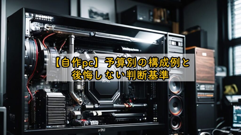 【自作pc】予算別の構成例と後悔しない判断基準