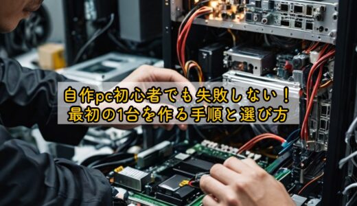 自作pc初心者でも失敗しない！最初の1台を作る手順と選び方