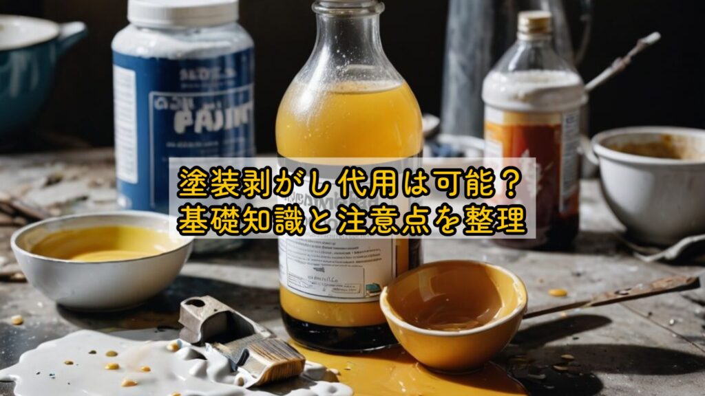 塗装剥がし代用は可能？基礎知識と注意点を整理
