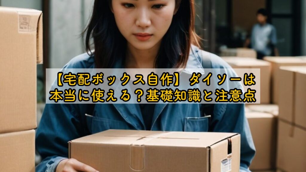 【宅配ボックス自作】ダイソーは本当に使える？基礎知識と注意点