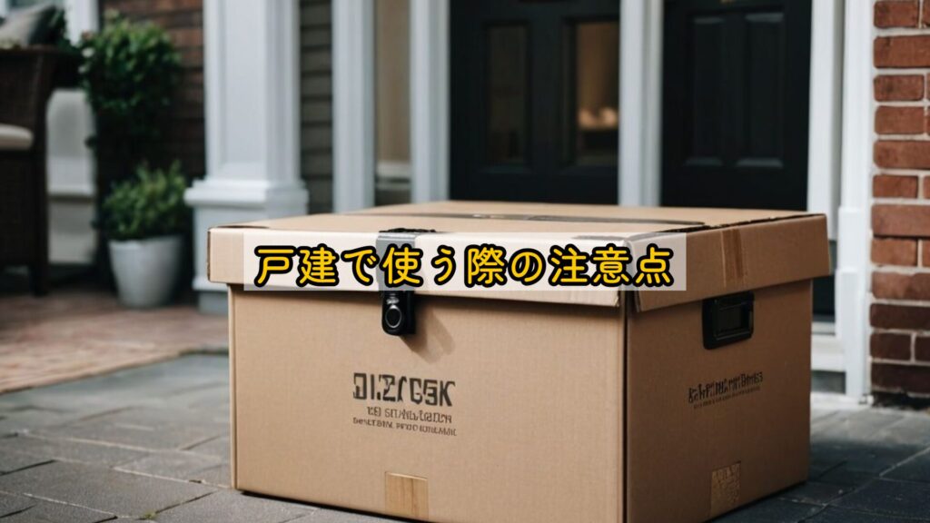 戸建で使う際の注意点