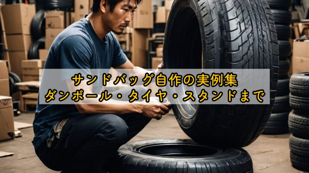 サンドバッグ自作の実例集：ダンボール・タイヤ・スタンドまで
