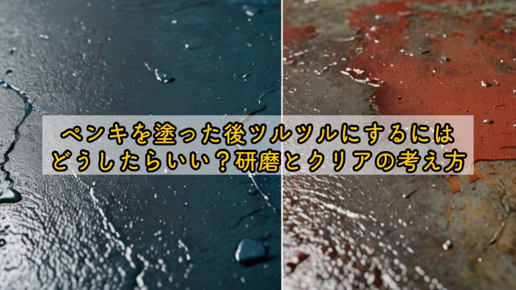 ペンキを塗った後ツルツルにするにはどうしたらいい？研磨とクリアの考え方