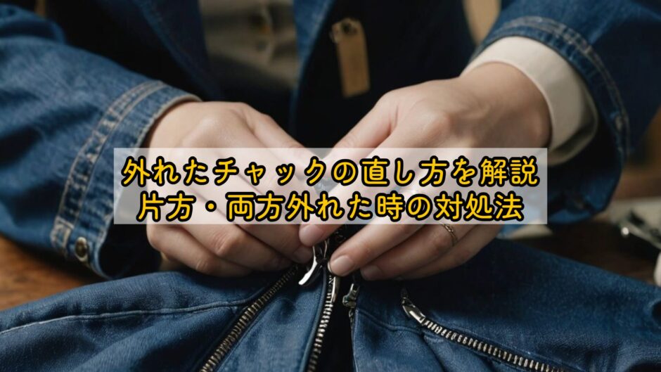 外れたチャックの直し方を解説｜片方・両方外れた時の対処法