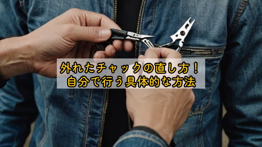外れたチャックの直し方！自分で行う具体的な方法