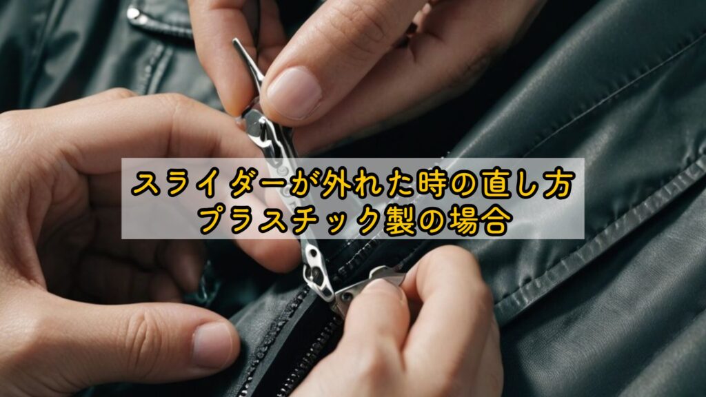 スライダーが外れた時の直し方｜プラスチック製の場合