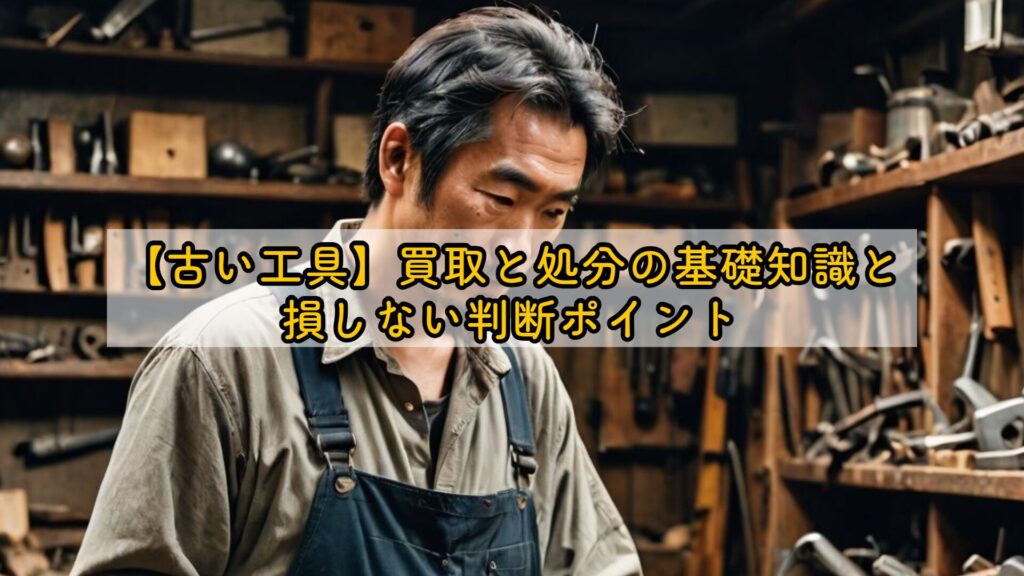 【古い工具】買取と処分の基礎知識と損しない判断ポイント