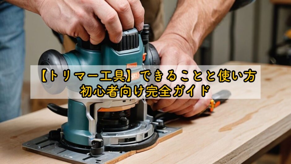 【トリマー工具】できることと使い方｜初心者向け完全ガイド