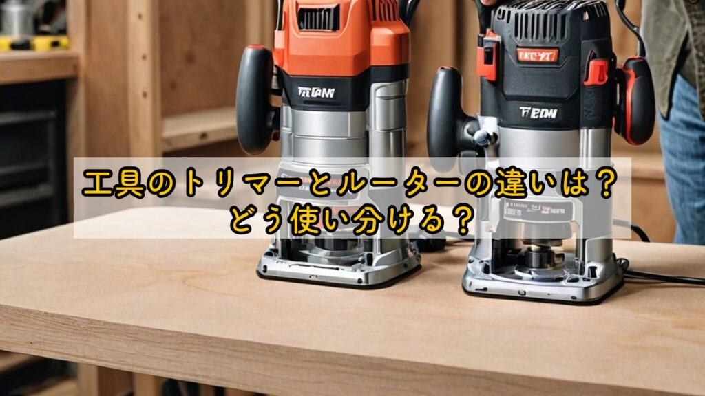 工具のトリマーとルーターの違いは?どう使い分ける?