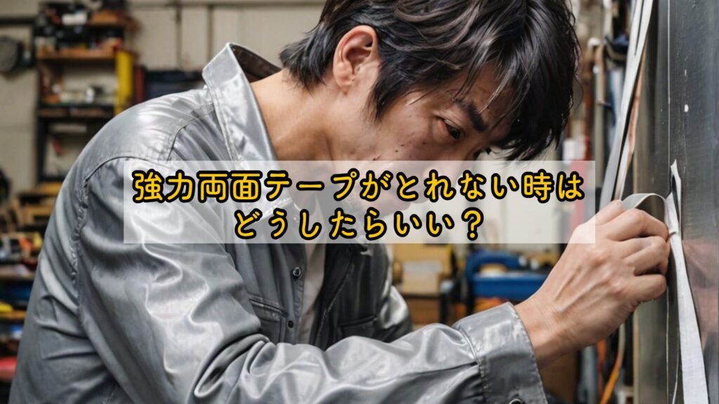 強力両面テープがとれない時はどうしたらいい？