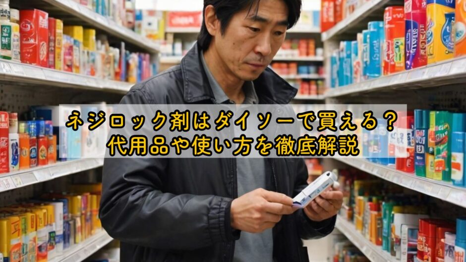 ネジロック剤はダイソーで買える？代用品や使い方を徹底解説