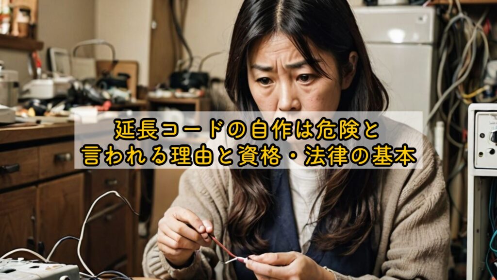 延長コードの自作は危険と言われる理由と資格・法律の基本
