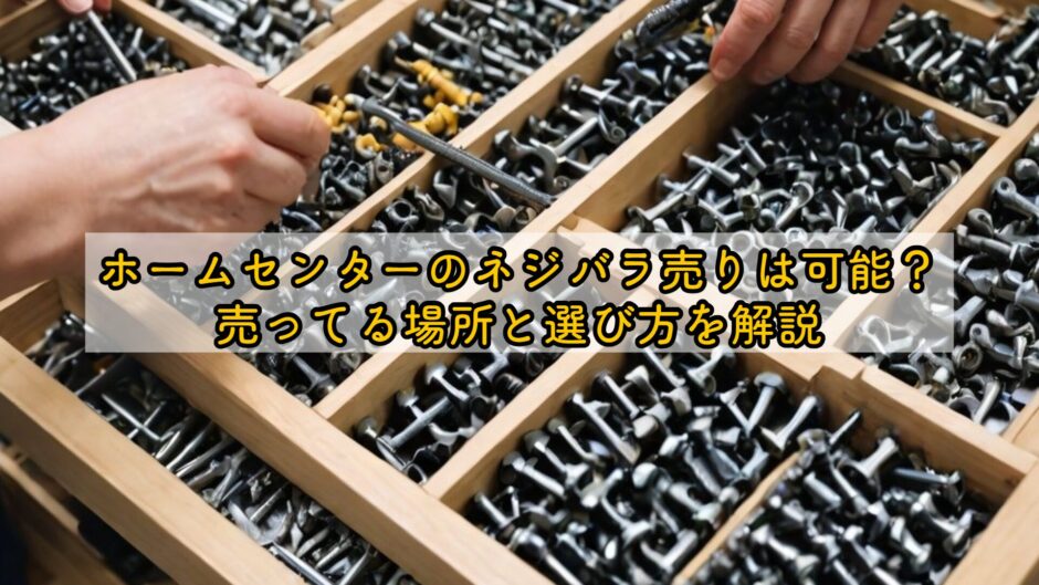 ホームセンターのネジバラ売りは可能？売ってる場所と選び方を解説