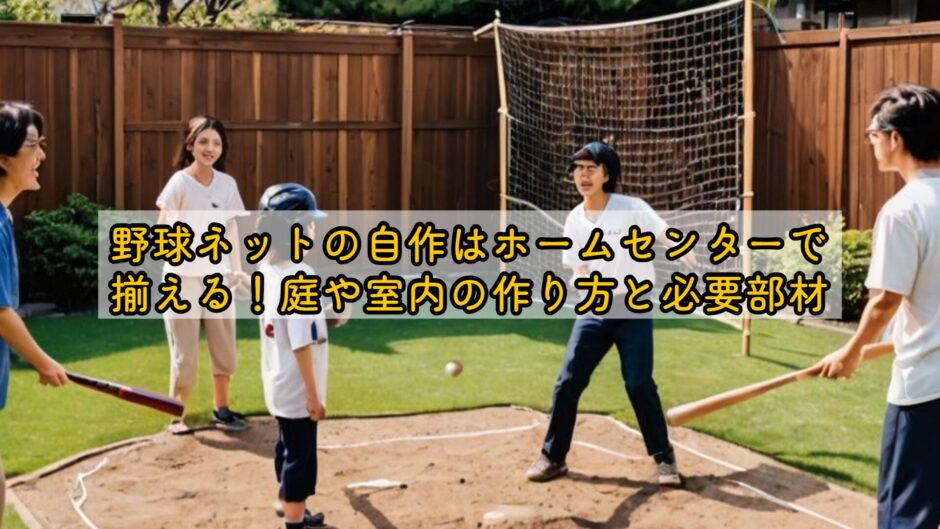 野球ネットの自作はホームセンターで揃える！庭や室内の作り方と必要部材