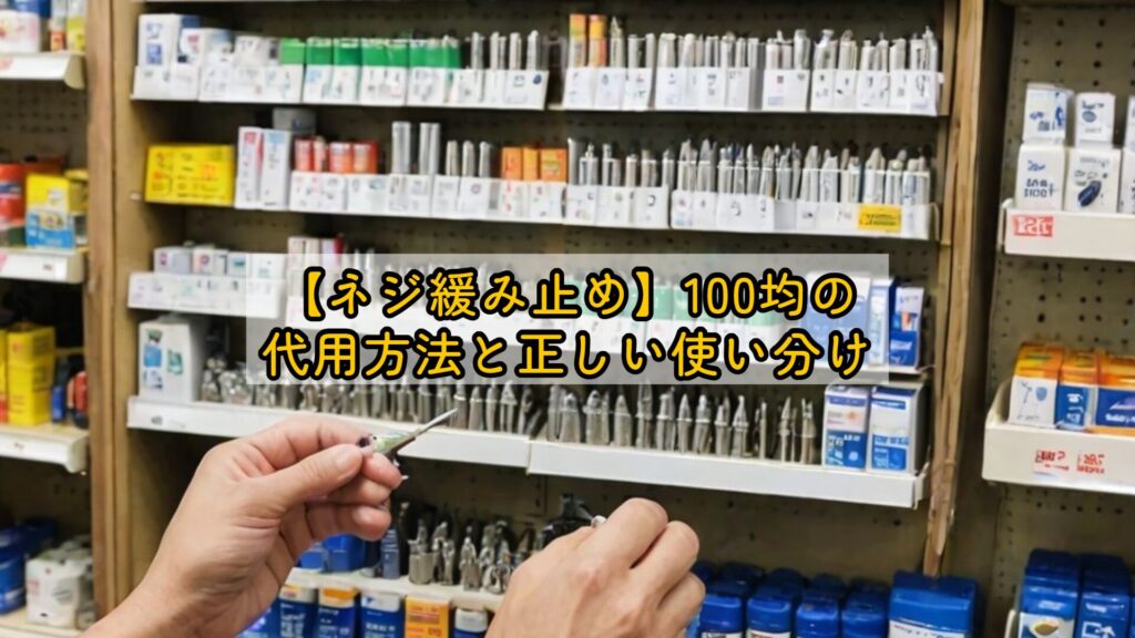 【ネジ緩み止め】100均の代用方法と正しい使い分け
