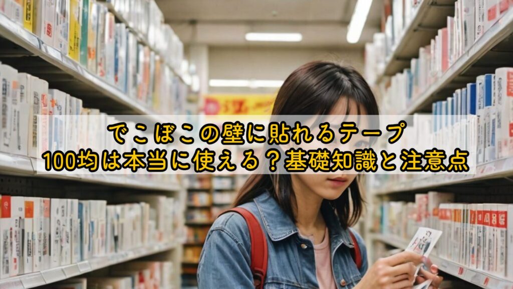でこぼこの壁に貼れるテープ、100均は本当に使える？基礎知識と注意点